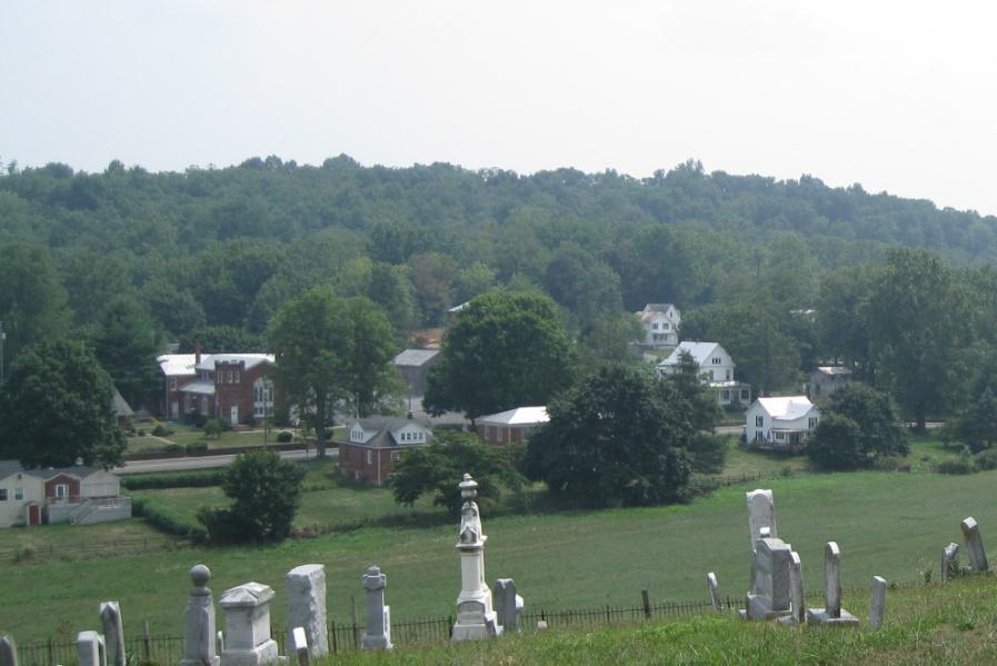 Swiss and German Origins of the Mennonites of Singers Glen, VA (including resources for further reading) Susan McNelley Singers Glen, VA, as viewed from the Singers Glen cemetery on the hill.