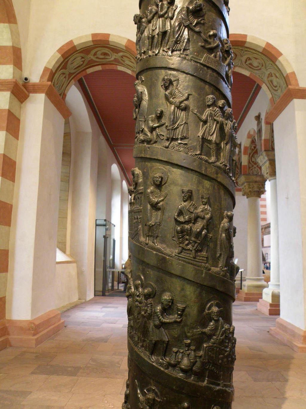 Ottonian Art Bronze Column of Hildesheim Spiral column akin to Column of Trajan; scenes from