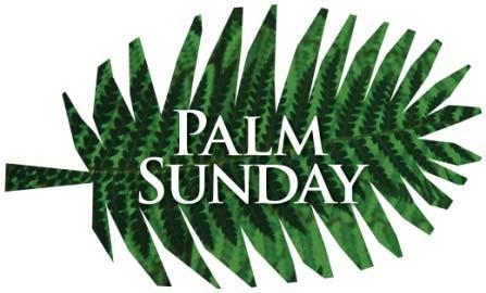 You are invited to process down the center aisle, leaving your palm branches on the communion railing.