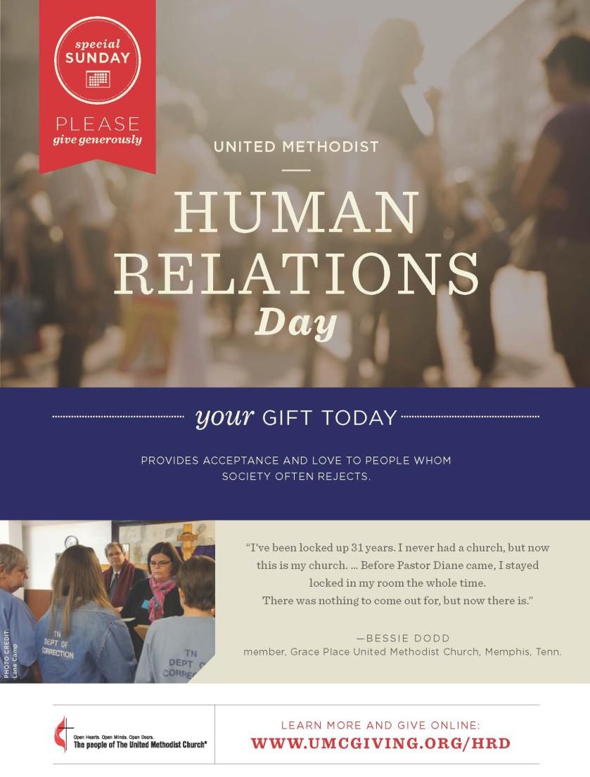 CARILLON PAGE 3 January Special Offering Human Relations Day is January 17, 2016 Your generous gift supports the Community Developers Program and community advocacy through United Methodist Voluntary