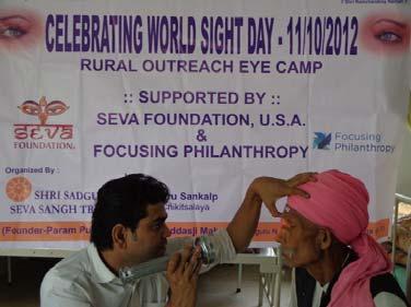 Sadguru Sankalp Netra Chikitsalaya- Anandpur World sight day On the occasion of world sight day outreach camp was organized with the support of Seva Foundation