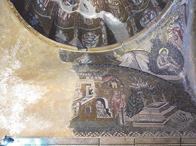 Anne Fig 14. The upper part of the eastern wall under the north dome of the Chora Church s inner narthex. The Annunciation to St.
