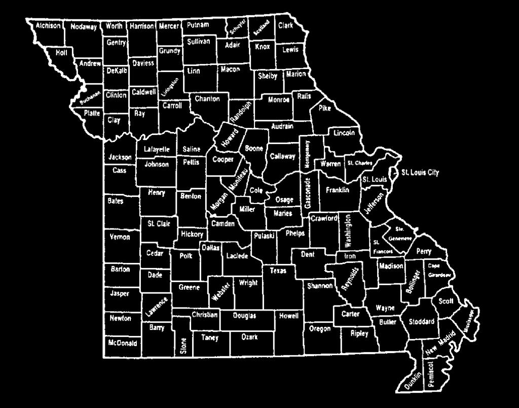 Map of Missouri Putnam