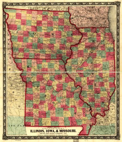 Map of Iowa, Illinois, and Missouri Putnam County Des Moines County McDonough County Morgan County Francis and Nancy Redding in Missouri In March of 1856, Catherine Berrier McClure wrote from Iowa to