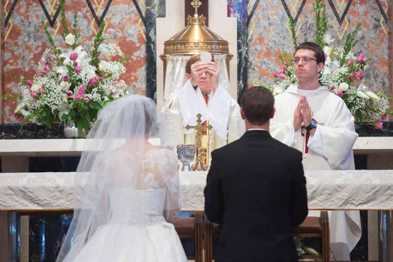 The common life of husband and wife, the entire network of relations that they build with their children and the world around them, will be steeped in and strengthened by the grace of the sacrament.