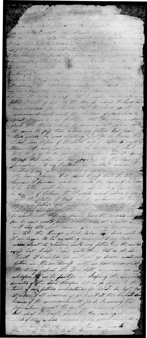 130 The Worlds of Joseph Smith Page of the Original (Dictation) Manuscript of the Book of Mormon, 1829.
