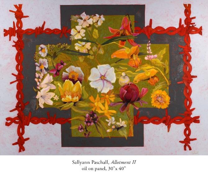 Theme 5: Healthcare Look at the oil painting Allotment II by Sallyann Paschall (Cherokee Nation).