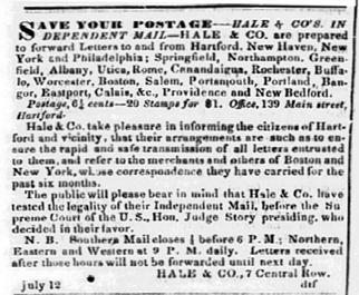 24, 1844. Advertisement at right, with main Hale address listed as "117 Main St" ran from November 6, 1844 until 1845. Edward Wi