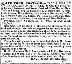 Parsons's involvement with the Hartford Letter Mail has been found, in the 1890's Parsons claimed to have been the "instigator of the enterprise" and his claims require careful consideration even if