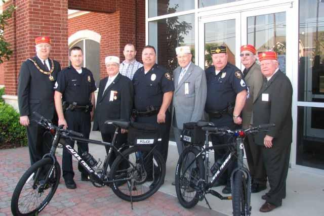 Dallas Scottish Rite Donates Police Bicycles to Red Oak and McKinney RED OAK PD BIKE PRESENTATION The Valley of Dallas has furnished bicycles for several local area police departments.