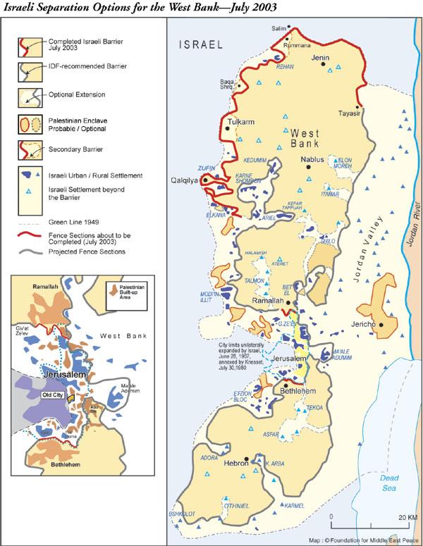 93 Appendix A: Map of Settlements and the Barrier in