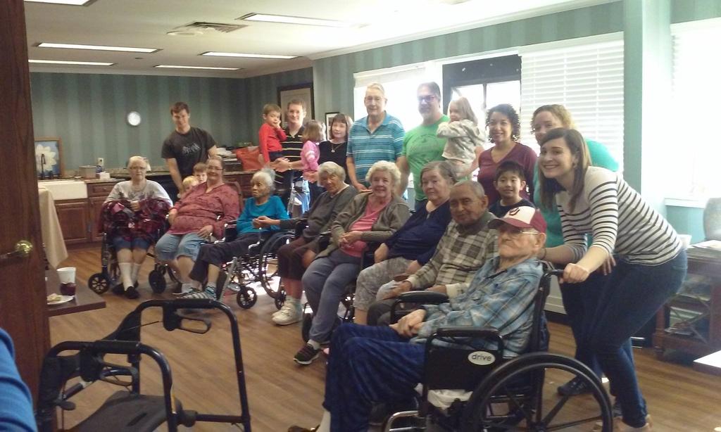 Mary's first Thanksgiving Trip to the Fountains at Canterbury nursing home on Saturday,