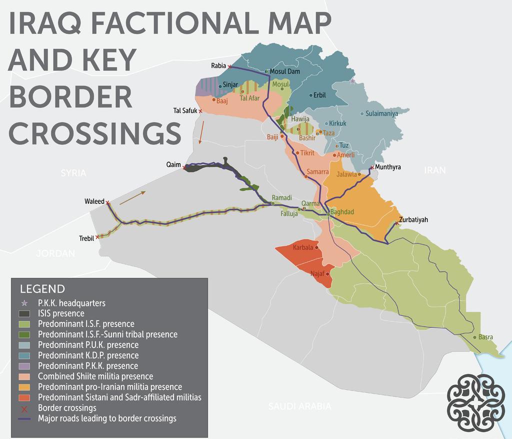 Figure 1: Iraq Factional Map At that time, the young Islamic Republic sought opportunities to subvert the Saddam regime. The I.R.G.C.