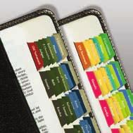 Pre-cut tabs are 1 long and fold to ¼ extension from page. 10 sets (packages) per box.