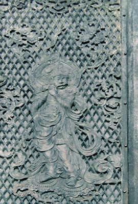Buddhism The story of Krishna occurs in the Jataka tales in Buddhism, in the Ghatapandita Jataka Depiction of Krishna playing flute in the temple constructed in AD 752 on the order of Emperor Shomu;