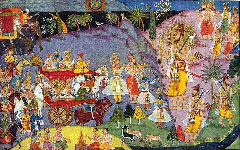 Shiva's Bow Meeting of Rama and Parasurama In the Ramayana, Parashurama came to the betrothal ceremony of the seventh Avatara, Rama, to the princess Sita.