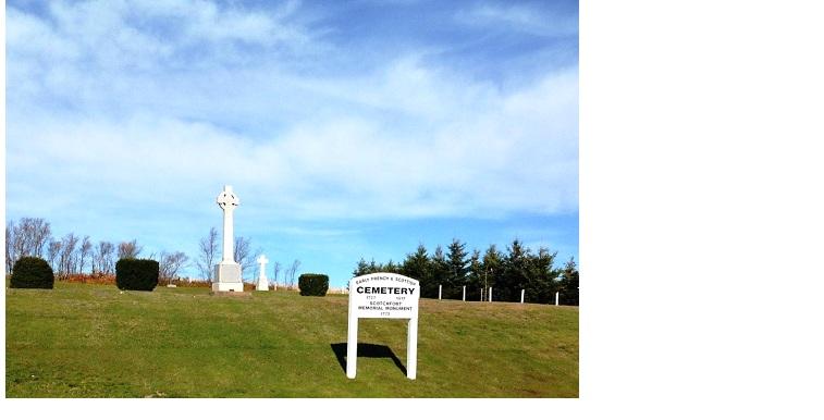 - 2 - On e 150 anniversary of e arrival of e Glenalladale pioneers in July 1922, a large granite Celtic Cross was unveiled in e Scotchfort Cemetery.