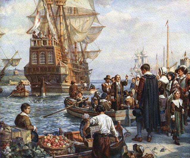 The pilgrims sailed to America on a ship called the Mayflower.
