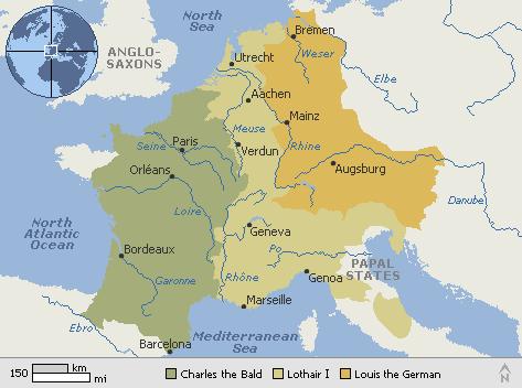 CHARLEMAGNE S HEIRS A year before Charlemagne died in 814, he crowned his son emperor Louis was