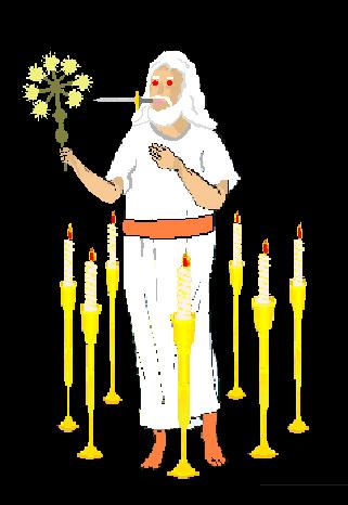 with me. And being turned, I saw seven golden candlesticks; As John turned to see who was speaking to him, the vision describing our Lord began. The first items he saw were seven golden candlesticks.