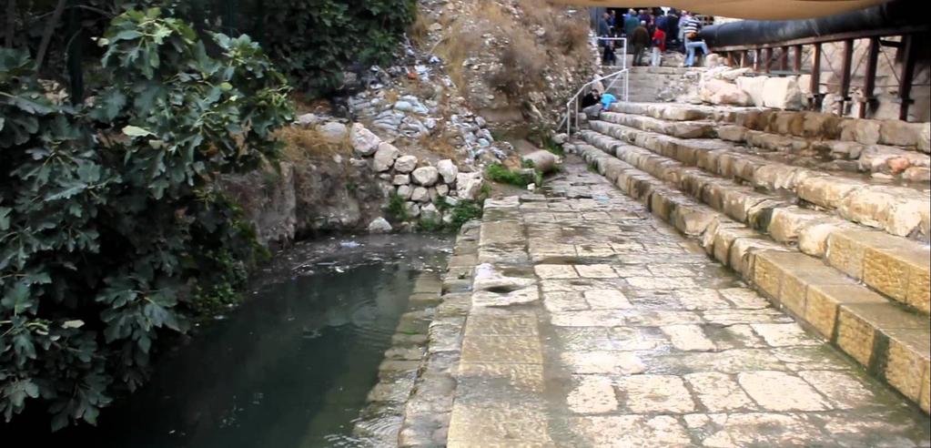 Walk through Hezekiah s Tunnel and come out to behold the Pool of Siloam.