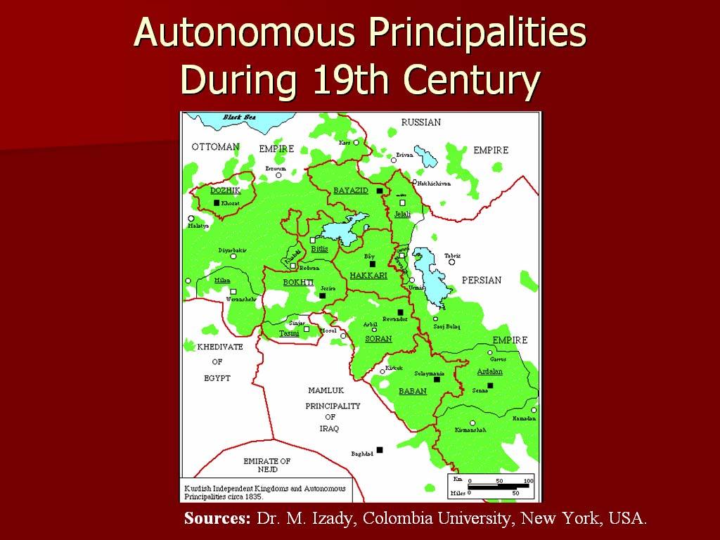 Figure 3. Autonomous principalities in the nineteenth century.