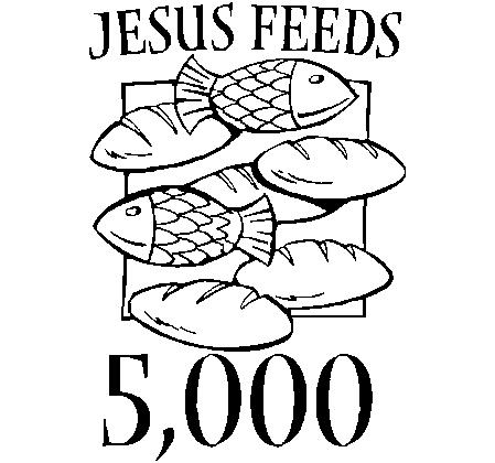 2. What did Mary tell Jesus? 3. What was the first miracle Jesus performed? Lesson 14- Feeding of the 5,000 1. Color the bread loaves & fishes. 2.