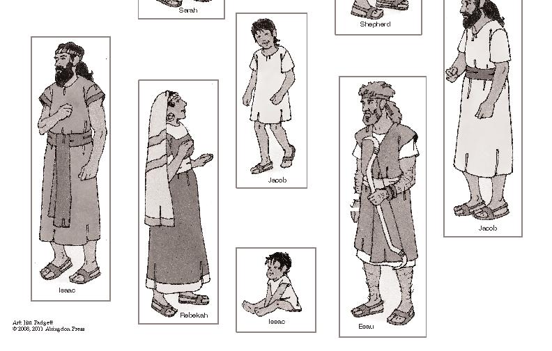 Ask a child to find Ur and place Figure 1 (Resource Pak p. 8) at Ur to show the beginning of Abraham s family s journey.