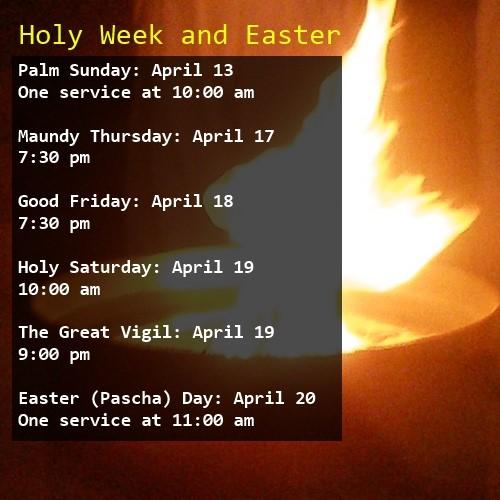 Thus, when confronted with a Palm Sunday procession and dramatic reading of Our Lord s Passion, highly symbolized evening liturgies on Maundy Thursday and Good Friday and the principal Easter
