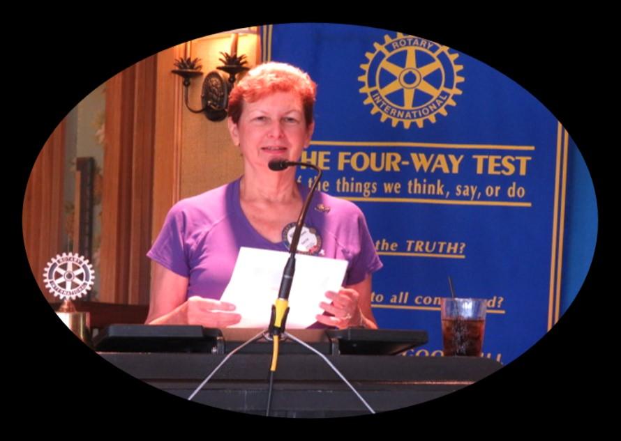 Members: 30 Visiting Rotarians and guests: 1 Barbara James introduces our speaker to