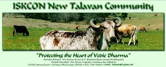NEW TALAVAN TIMES December-08/January-09 Newsletter Reporter-Yogindra Vandana das. Writer: Sridevi dasi [Dr. Lakshmi Dajak]. Editing- HG Chandrabhanu das. Typist- Evie.