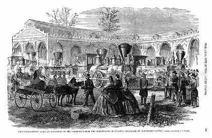 Locomotives Of The Mid-1800s The primitiveness of railroad technology of the 1850s notwithstanding, the daily arrival of passenger and freight trains meant that Charlotte was no longer an isolated