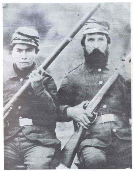 Confederate troops, some very young, went off the war with considerable bravado and enthusiasm as the outset of the war. This father and son served together.