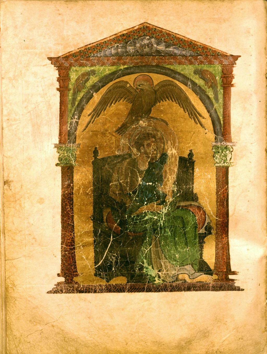 Garrison Figure 13. Evangelist John, Liuthar Gospels, manuscript, c. 990, 29.8 cm x 21.5cm.