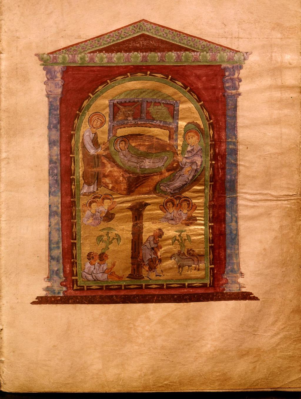 Garrison Figure 16. Nativity, Liuthar Gospels, manuscript, c. 990, 29.8 cm x 21.5cm.