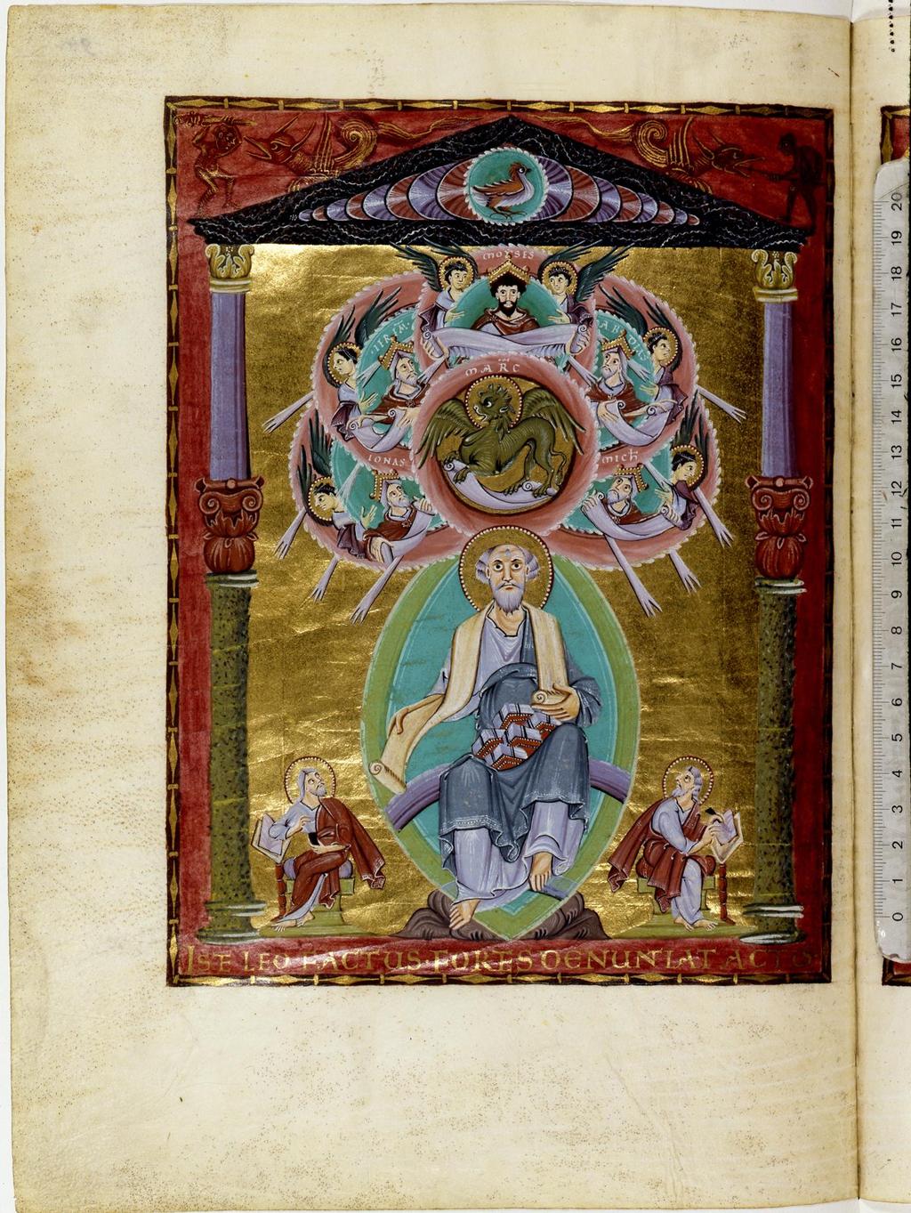 Garrison Figure 20. Evangelist Mark, Gospels of Otto III, c. 1000, manuscript, 33.4 cm x 24.2 cm.