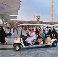visitors of the Prophet's Holy Mosque who perform their rituals easily, thanks to potentials, services and facilities being provided for them by the Government of the Custodian of the Two Holy