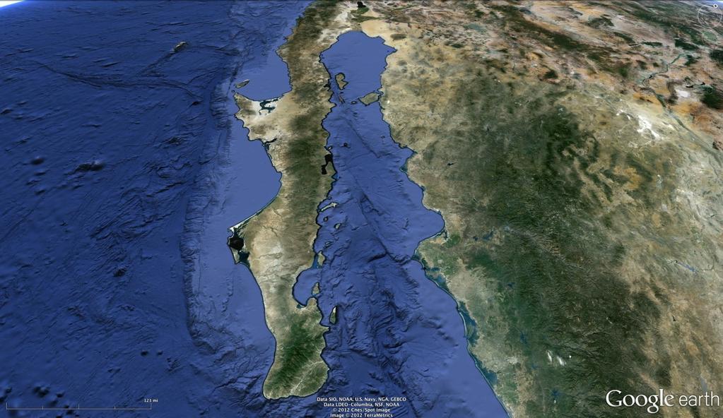 sea east that divided the Book of Mormon lands from another, but visible, land mass, such as the mainland of Mexico to the east of Baja California.