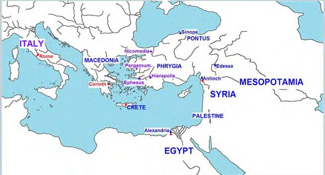 Centers of Early Christianity (2) Alexandria Largest Diaspora community, center of learning and study St.
