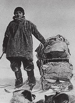 reindeer sleeping bags. Amundsen on the other hand would hit the 20 mile mark on the good days and on the bad days.