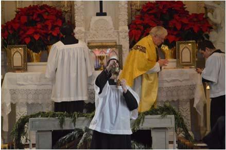 Cordileone and Fr. Samuel Weber, OSB (January 5, 2014) at St.