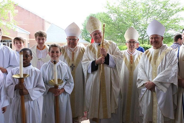 Dedication Vestments Dedication Mass vestments for Bishop Stika, Cardinal Rigali, the principal celebrant, and