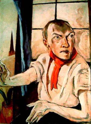 Self-Portrait, 1917. Beckmann is 33.