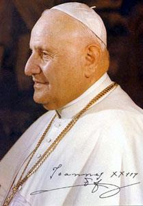 Pope John XXIII 1959-63 was born Angelo Giuseppe Roncalli at Sotto il Monte, Italy, in the Diocese of Bergamo on 25 November 1881. He was the fourth in a family of 14.