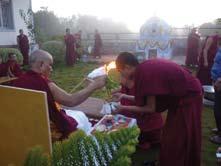 Genla was so blessed that his root Guru came back in good time to do all the prayers including self initiations with Chodan Rinpoche and other high lamas before he passed away to preside over all the