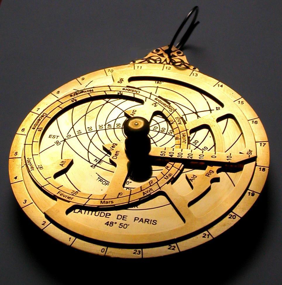 Improved the Greek astrolabe = determines the position of the stars, the