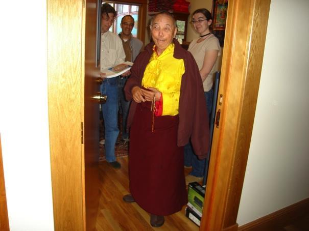 In addition, there are sangha members who don t come to pujas or teachings often because of family responsibilities or physical constraints.