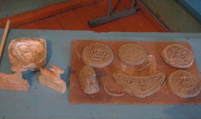 Clockwise from left: Collection of historic ceramic