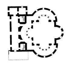 tetraconch plans Martyrium, Resafe, before 553.