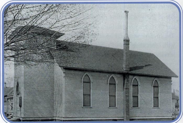 The roots of Emanuel Lutheran Church began in this structure when Danes, Norwegians and Swedes joined together in 1874 to build a church at 110 East Danaher Street known as the Scandinavian